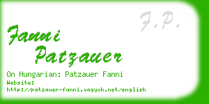 fanni patzauer business card